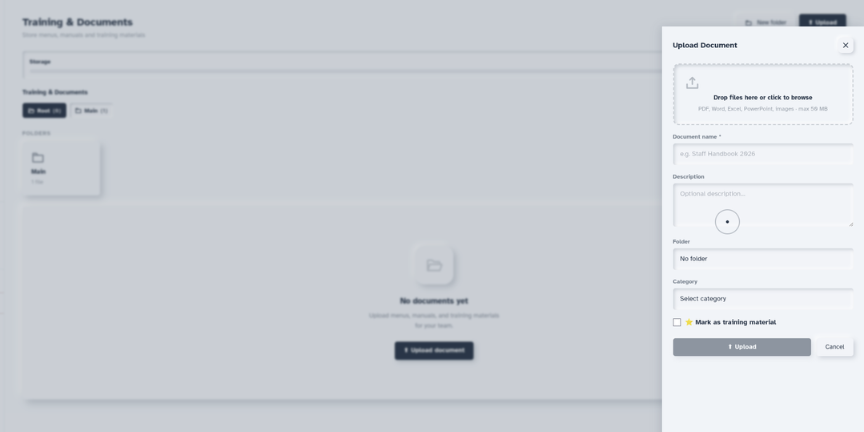 Training Materials mockup